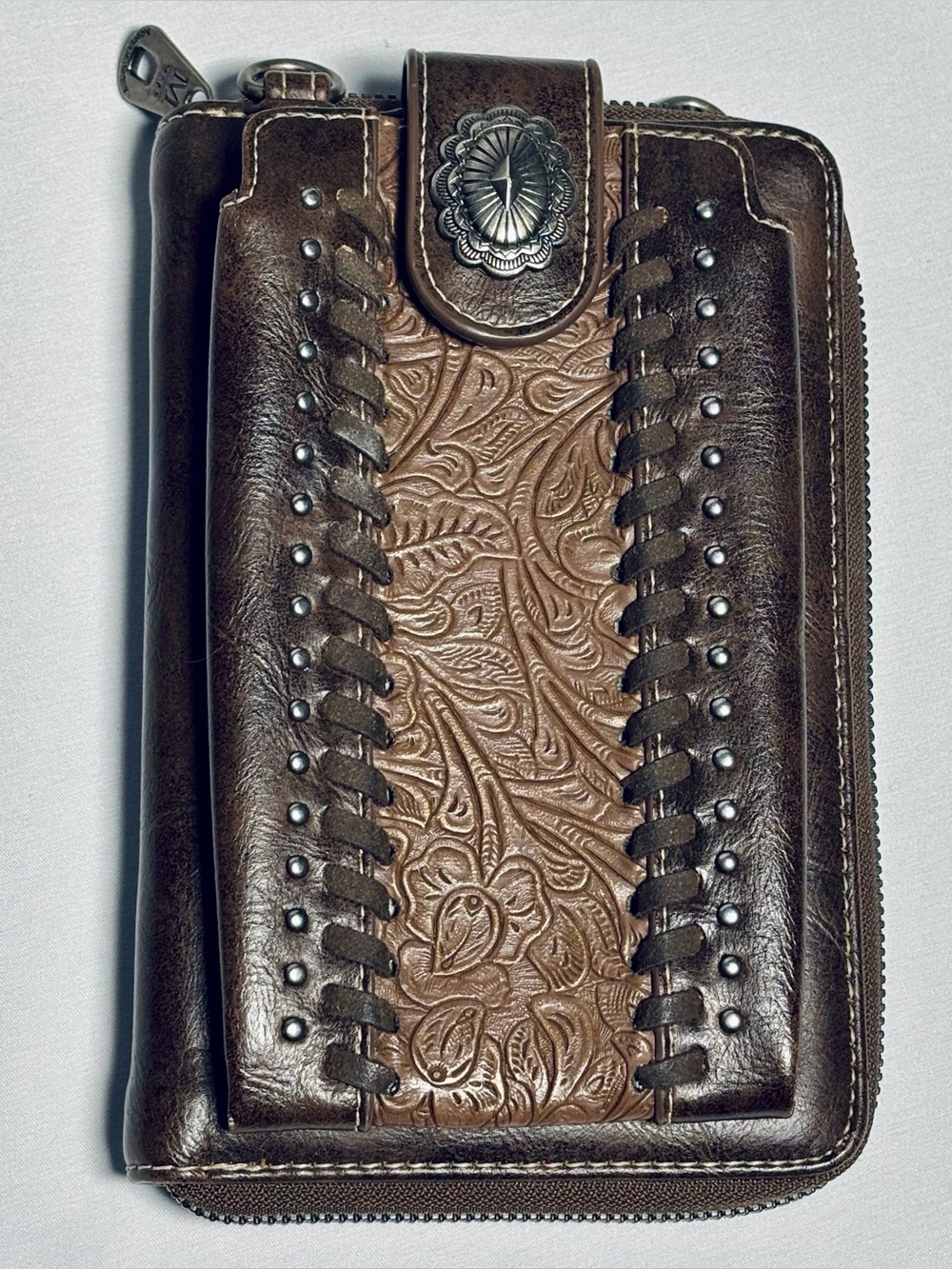 Montana West Small Phone & Wallet Clutch Brown No Strap Very Nice